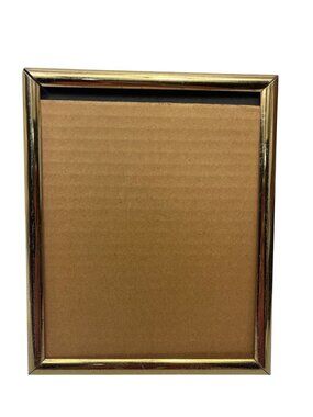 Gold-Tone 5x7 Picture Frame Easel Back & Cardboard Insert Classic No Glass 21d